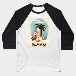 Teatro Antico in TAORMINA Sicily Italy Vintage Travel Baseball T-Shirt